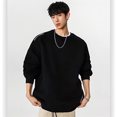 抖音品质秋款男运动卫衣字母印花拼接宽松外套WY008P38，女装短外套，星座1013-1