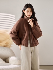 2025秋冬装新款立领夹棉小外套，女装棉衣/棉服，梦芯尔