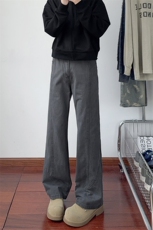 B221美式ins高街暗黑宽松直筒洗褪拼接牛仔裤LK25433-特P50控88，男装牛仔裤，电商B221