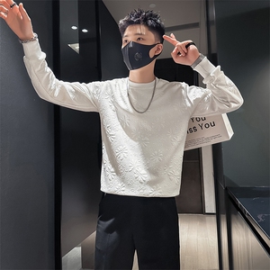 肌理感提花卫衣男潮流高级痞帅社会小伙店主风301C-WY34-P58控78图片