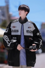 港风秋装2024机车服pu皮衣男情侣宽松夹克秋季大码外套S246P118，男装夹克，电商A233-1