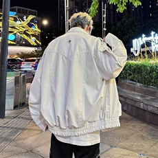 机能工装皮衣外套男秋季炸街机车服春秋款设计感小众夹克W188/P88，男装夹克，星座506