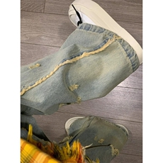 【xz1112-1】牛仔裤破洞毛边潮男女裤P57YW9113，男装牛仔裤，星座1112-1