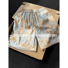 B221美式ins高街个性花色宽松短裤五分裤LK25568-特P25控48.88，男装牛仔裤，电商B221