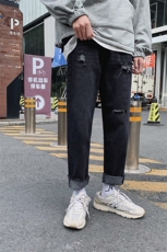港风春季新款男士休闲百搭破洞牛仔裤韩版潮流百搭裤子7102-P35，男装牛仔裤，电商A318
