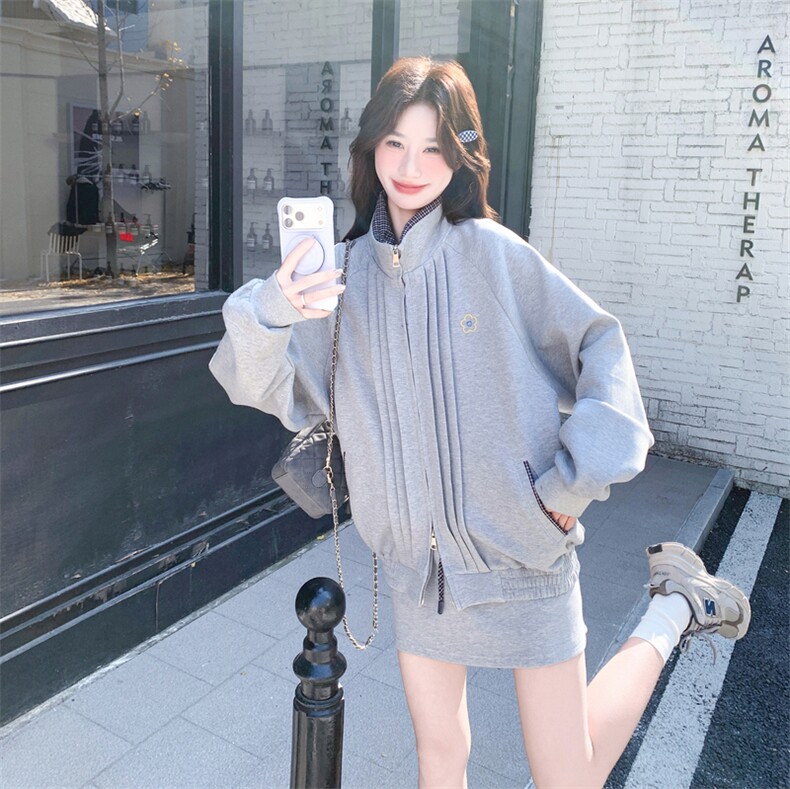新品大货好数据刺绣卫衣短裙套装6833-P195控318,女装套装/套裙,2C196