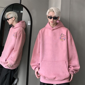 420克麂皮绒潮牌重磅连帽卫衣力推大码男XZ517A-2-JP9902-P55图片