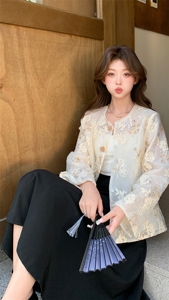 新款上新2025新中式重工亮片刺绣防晒外套女85083-208A-P160-K255图片