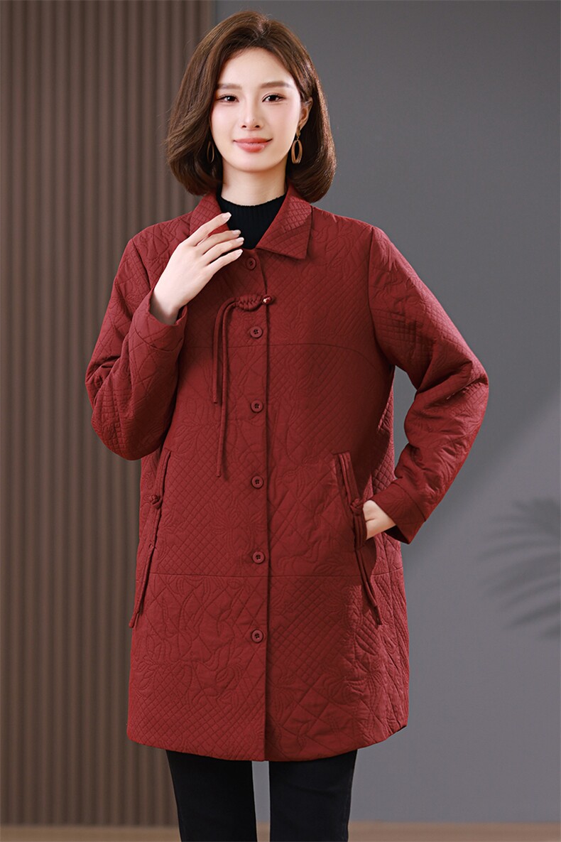时尚显瘦中长款棉服棉衣女保暖舒适冬季必备,女装棉衣/棉服,韩派