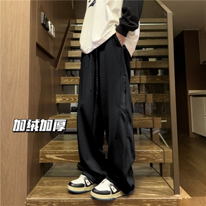 A749-特P45 加绒加厚华棉卫裤弯刀运动裤 保暖休闲裤 4图片