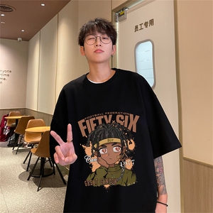 特P19控38 230g重磅纯棉港风短袖t恤男DT3131图片