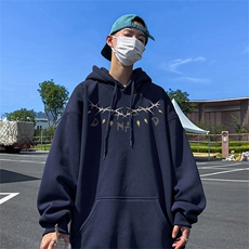 抖音得物供货可提供视频春装重磅美式宽松连帽卫衣DL2417，男装卫衣，电商A486-1