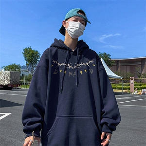 抖音得物供货 可提供视频 春装重磅美式宽松连帽卫衣DL2417图片