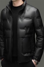BG-W2812冬季男士海宁真皮羽绒服绵羊皮夹克羽绒内胆百搭外套，男装夹克，电商B360A（原721A）