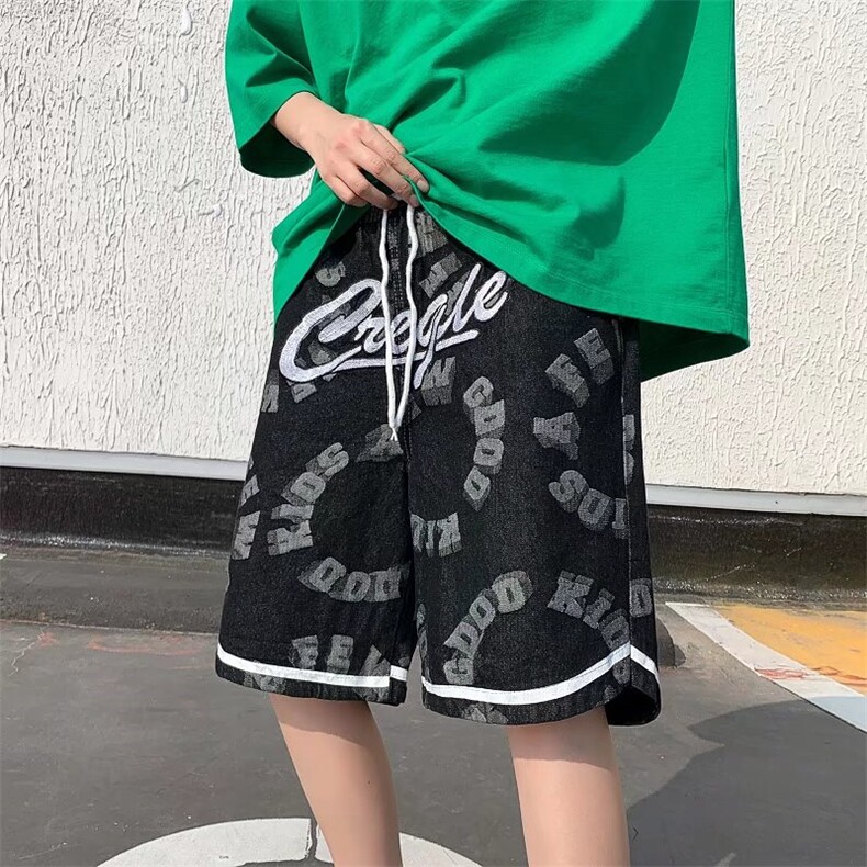 潮裤子高街ins潮牌情侣美式街头hiphop阔腿牛仔裤N110P40,男装牛仔裤,星座1116-2