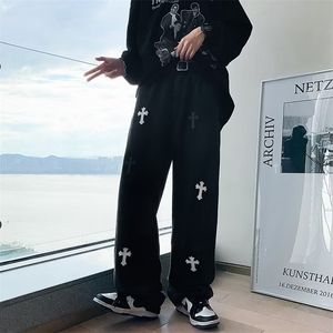 牛仔裤男夏季潮大码休闲裤子高街设计感裤子N7017P45图片