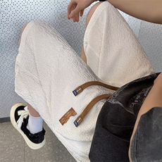 高街潮牌夏季新款休闲短裤男宽松大码阔腿运动五分裤子，男装牛仔裤，星座410-7