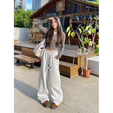 GENIOLAMODE潮牌解构休闲裤子男女同款秋季2025新款宽松阔腿卫裤，男装休闲裤，电商A001