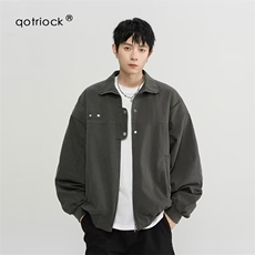 美式潮牌pu皮飞行夹克男春季新款宽松痞帅翻领皮衣外套W6753-P68，男装皮衣，星座412-1