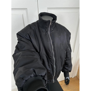 短款廓形飞行员棉衣冬季小众高级感痞帅保暖棒球服外套D390 P108图片