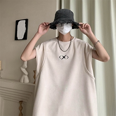 麂皮绒背心重磅坎肩男T恤日系复古美式港风潮1016-1T175P35K55，男装T恤，星座1016-1（原电商B408-1）