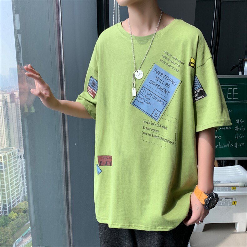 ！注册版权！2021春夏纯棉男士短袖T恤宽松半袖体恤T336P28,男装T恤,电商B220