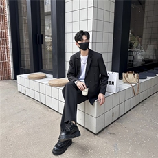 2025春季新款时尚西服双排扣商务休闲潮流修身韩版西装男正装，男装西服套装，星座506A