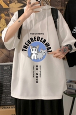 LD54160-P45NASA连帽短袖t恤男大码胖子带帽五分袖中袖，男装T恤，电商A040