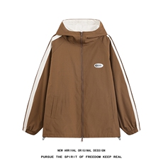 JK9012/P70春装新款两面服撞色夹克男防水冲锋衣宽松大码外套上衣，男装夹克，电商A141