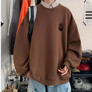 春秋季卫衣男水墨画抽象图形印花潮牌圆领上衣FY203-P33图片