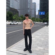 春夏季新款美式高街机能铆钉解构休闲裤BK2304-P60控78，男装休闲裤，星座1002-1