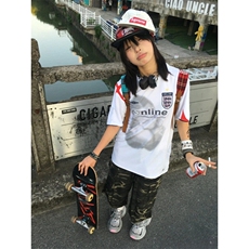 美式复古运动t恤男夏季新款撞色拼接球衣风v领短袖宽松上衣T56，男装T恤，星座1116A（原606A-3）