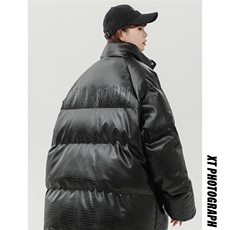 1中性风白墙鳄鱼纹钢印设计棉衣男MY77093P120控168抖控198，女装棉衣/棉服，星座227-7