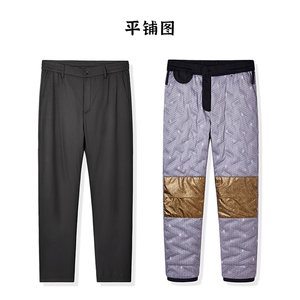 冬季新款男士羽绒裤白鸭绒加厚保暖西裤爸爸装通勤男裤石墨烯护膝图片