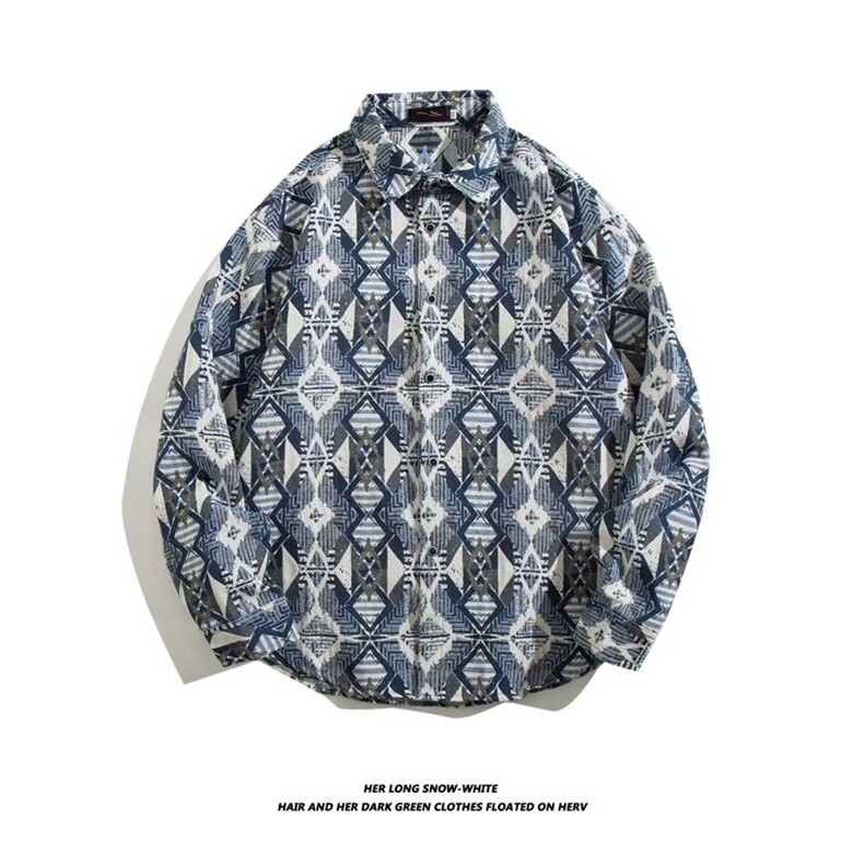 2025秋小香风外套宽松复古休闲民族风衬衫CS918，男装民族服装，星座1108