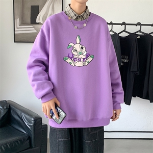 Y2614P38秋季男士bf宽松卫衣港风卫衣新款圆领韩版潮流衣服图片