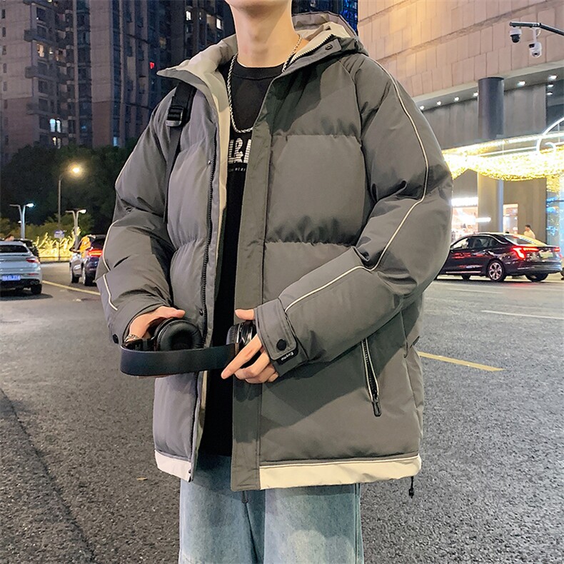 港风夜景潮牌新款连帽棉服潮流保暖棉衣M081-P90图片