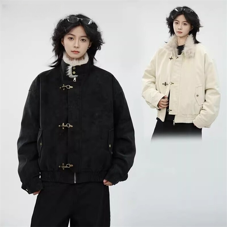 1506/YRJM50520皮衣棉服男冬季飞机扣设计保暖过冬座山雕外套，男装皮衣，星座1506