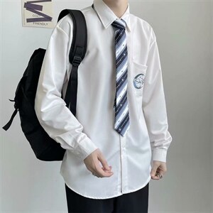 长袖白衬衫男2023春季新款潮DK17P33图片