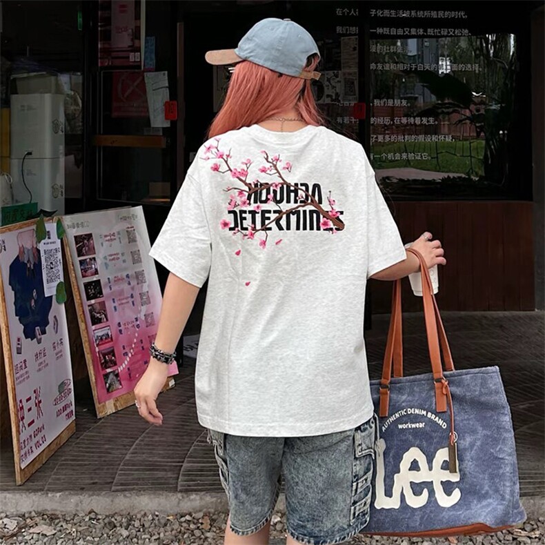 万针全刺绣工艺抖音得物高品质260克重磅纯棉双纱美式高街短袖T恤,男装T恤,电商A486