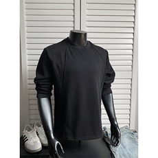 长袖T恤男美式重磅cleanfit卫衣拼接解构休闲上衣25XW99600特批18，男装T恤，电商A042