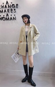 (现货)秋季新款羊绒大衣图片