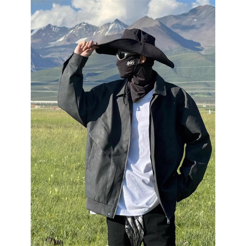 做旧皮衣外套男PU皮夹克男女防水机车服JK701特P78，男装皮衣，星座908-1