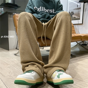 秋季休闲裤男垂感拖地裤特殊工艺D329-QM521-P55控68图片