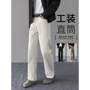 1506A/GA400/P51夏季薄款坠感阔腿拖地长裤图片