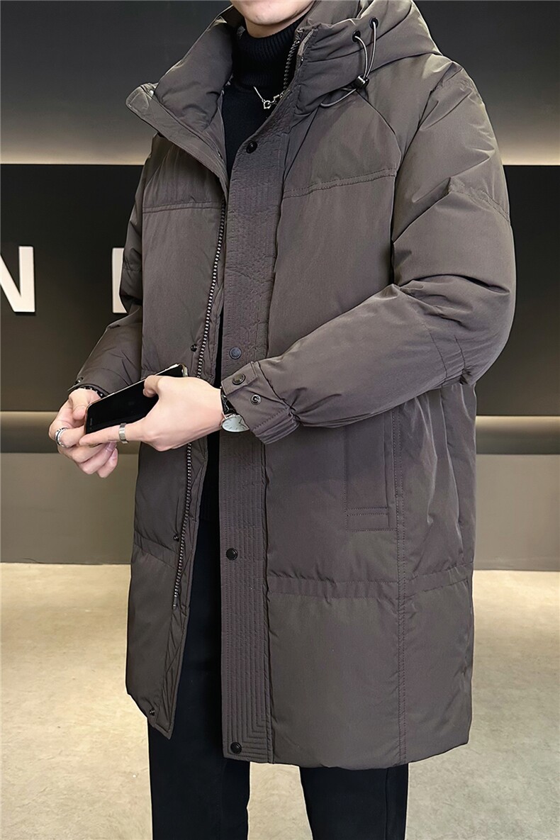 标50绒中长款羽绒服男冬季加厚2025新款连帽外套A313-9900-P275,男装羽绒服,电商A313