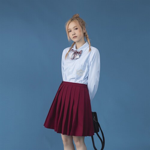 中性风C316CS676P58送蝴蝶结秋装长袖衬衫JK制服班服绣花，男装衬衫，电商C316