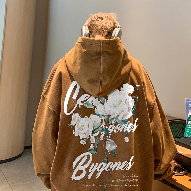 得物抖音高品质二开360克重磅做旧炒雪花纯色连帽水洗卫衣16026,男装卫衣,电商A486