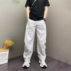 男士冰丝阔腿裤现货帅气裤子夏K03-p55，男装休闲裤，星座1602（原101B）