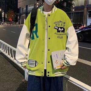 潮流夹克潮男春季棒球领夹克W58P57,男装夹克,星座1116-2